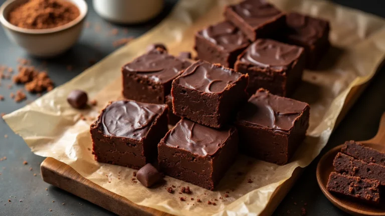 No Bake Chocolate Fudge with Cocoa Powder