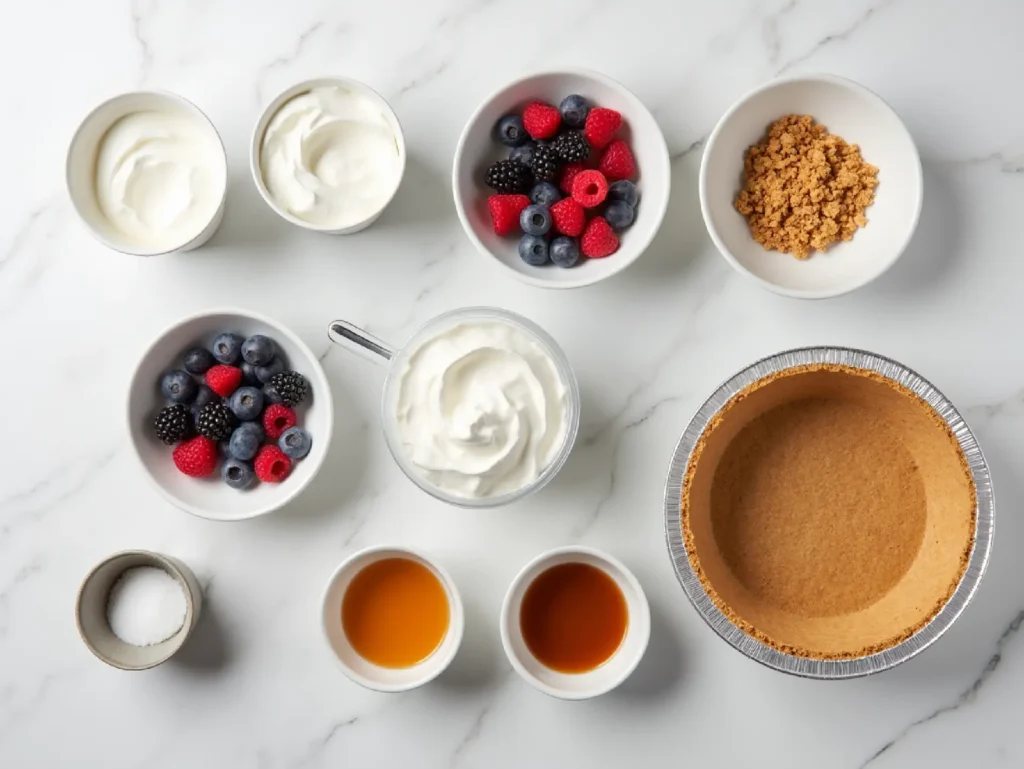 No Bake Frozen Yogurt Pie with Fruit (1)